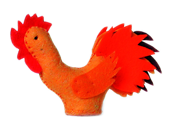 Filztier „Hahn bunt“