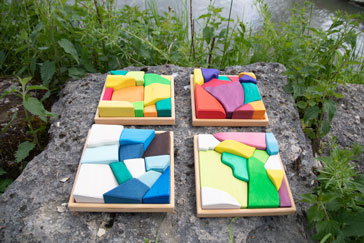 Spielklötze Jahreszeiten Frühling