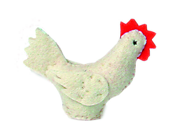 Filztier „Henne, weiß“