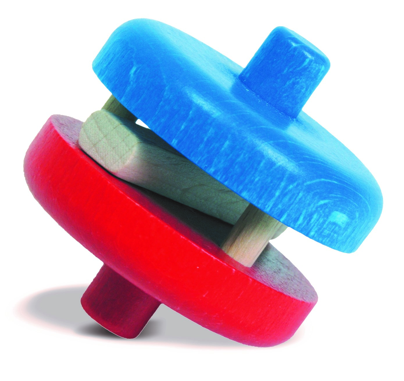 Klapperscheibe rot/blau