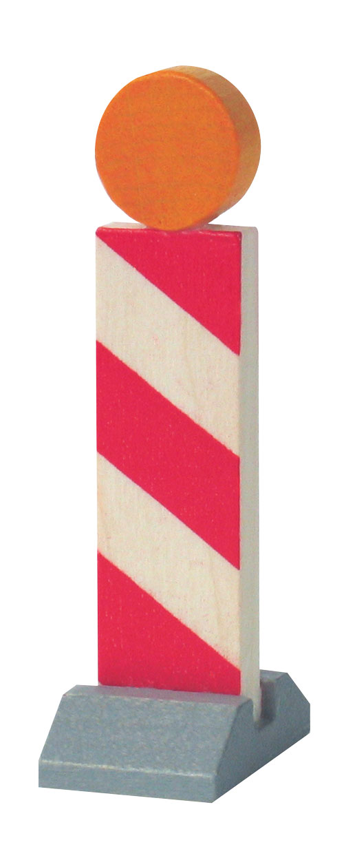 Leitbake mit Licht aus Holz