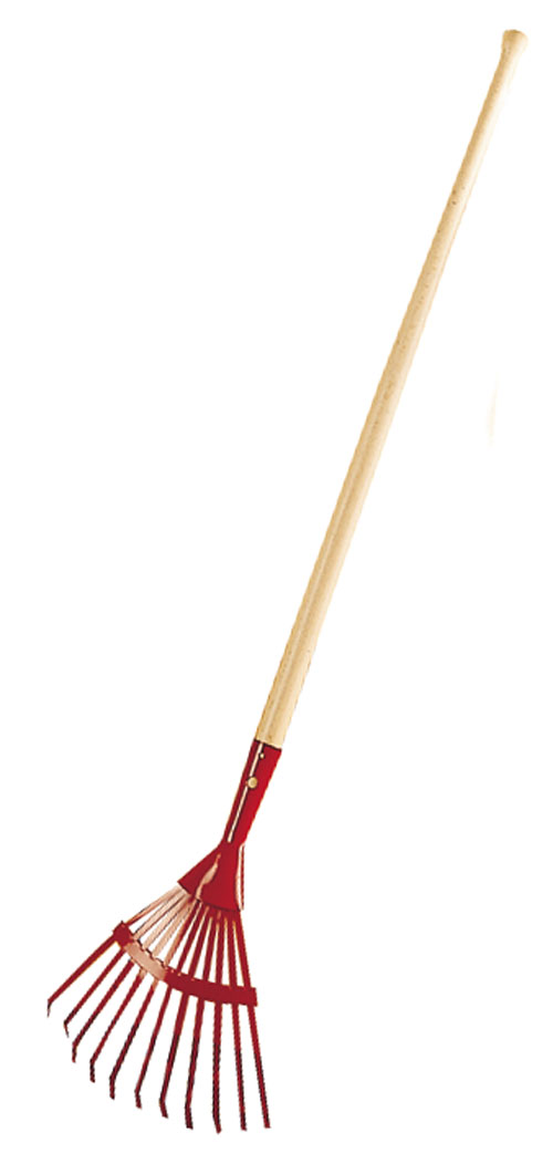 Laubrechen mit 11 Zinken, rot Laubrechen mit 11 Zinken, rot