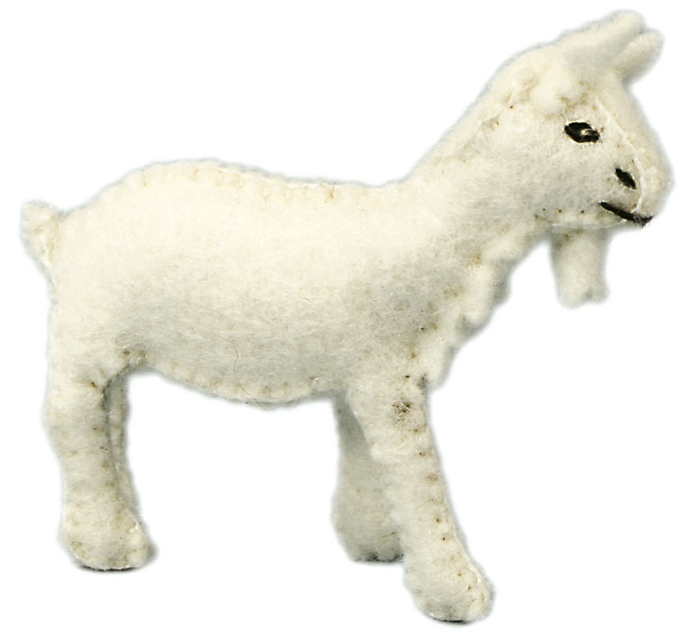 Filztier „Ziege klein, weiß“ Filztier „Ziege klein, weiß“